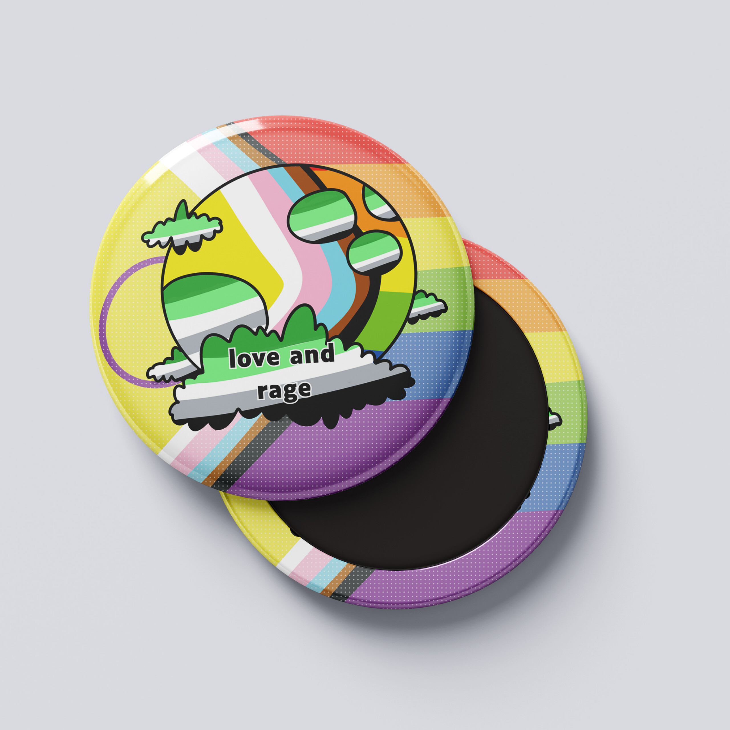 Badge - Love and rage - Aromantique – Image 3