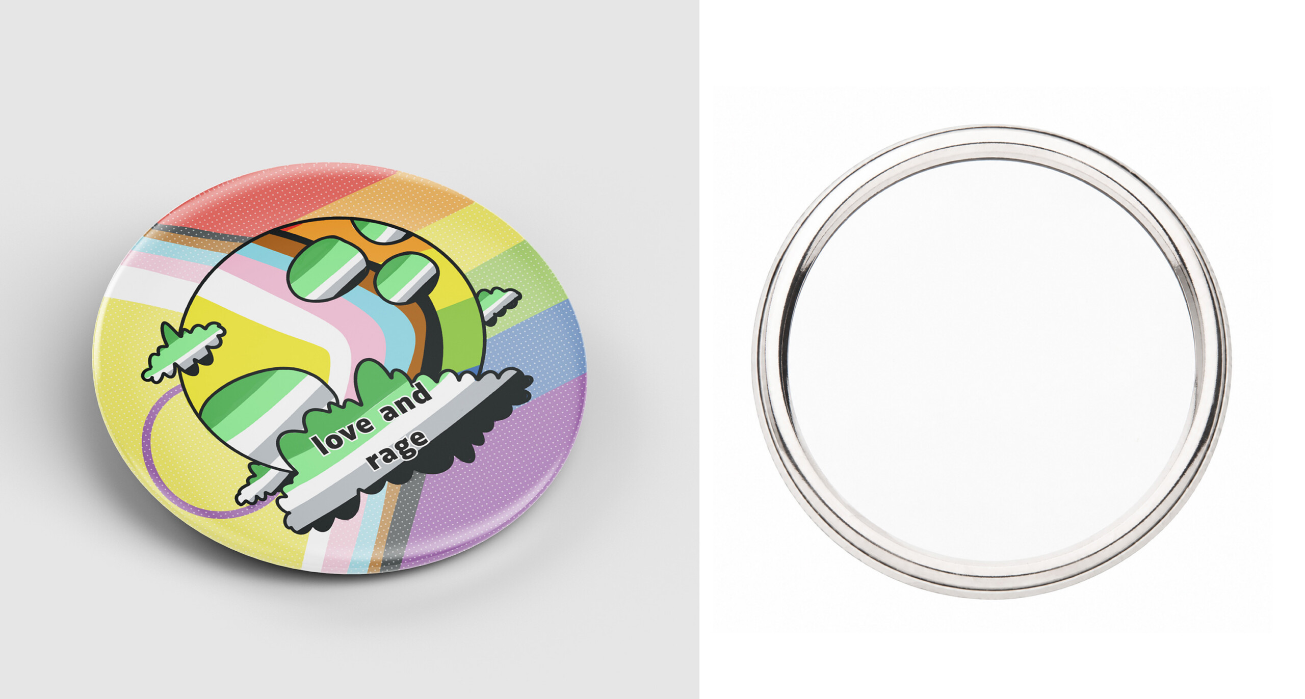 Badge - Love and rage - Aromantique – Image 4