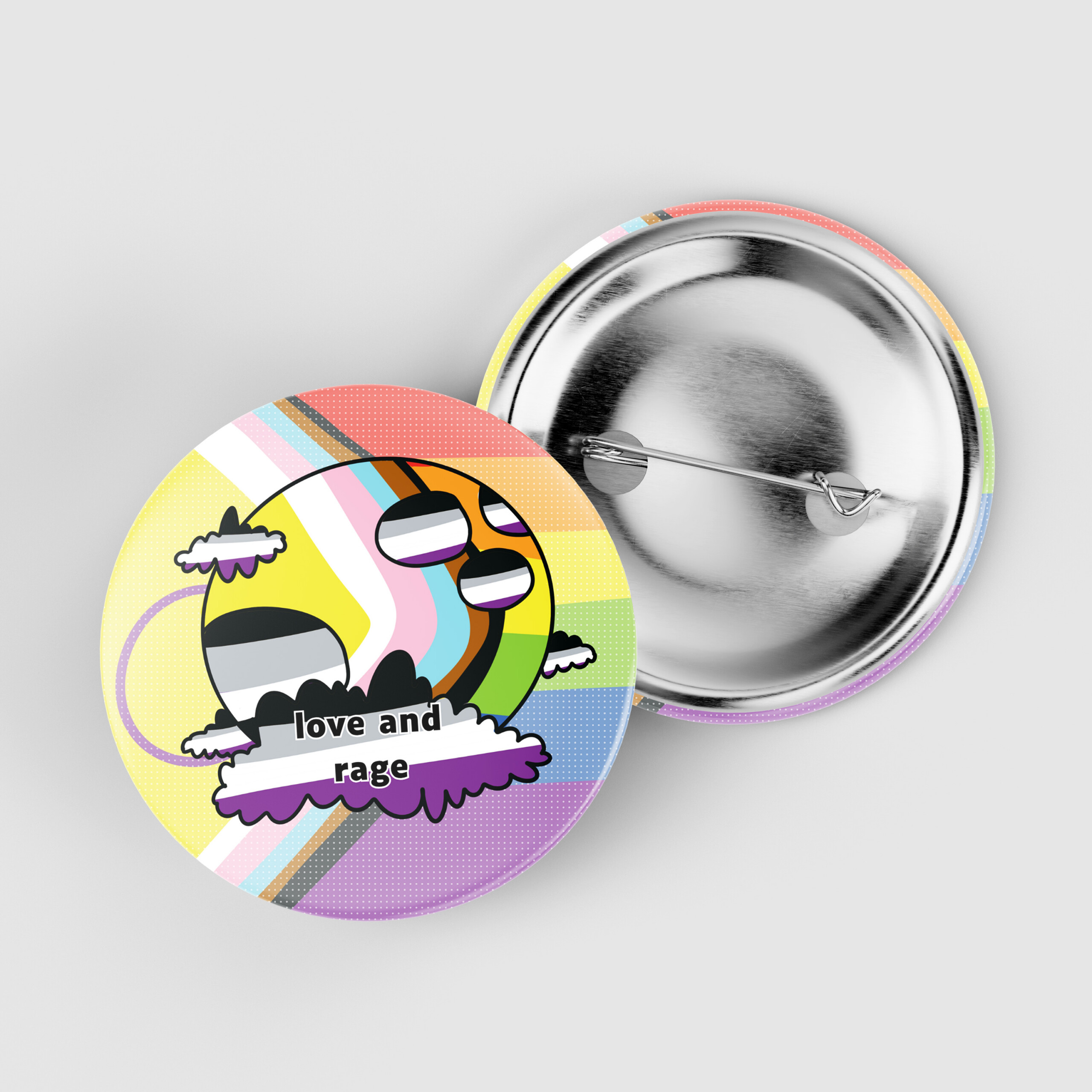Badge - Love and rage - Asexuel·le – Image 3