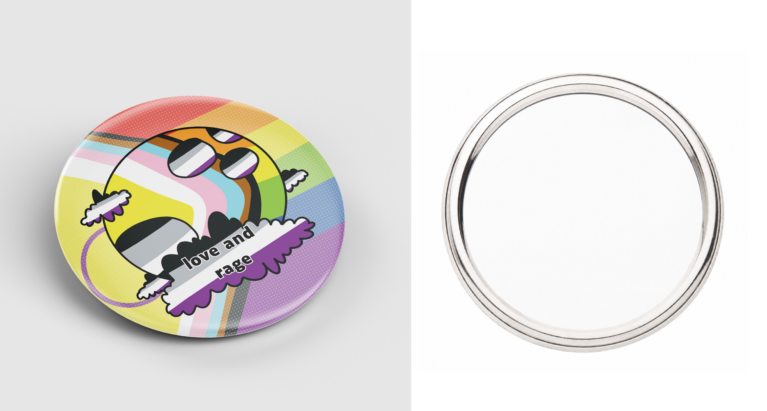 Badge - Love and rage - Asexuel·le – Image 4