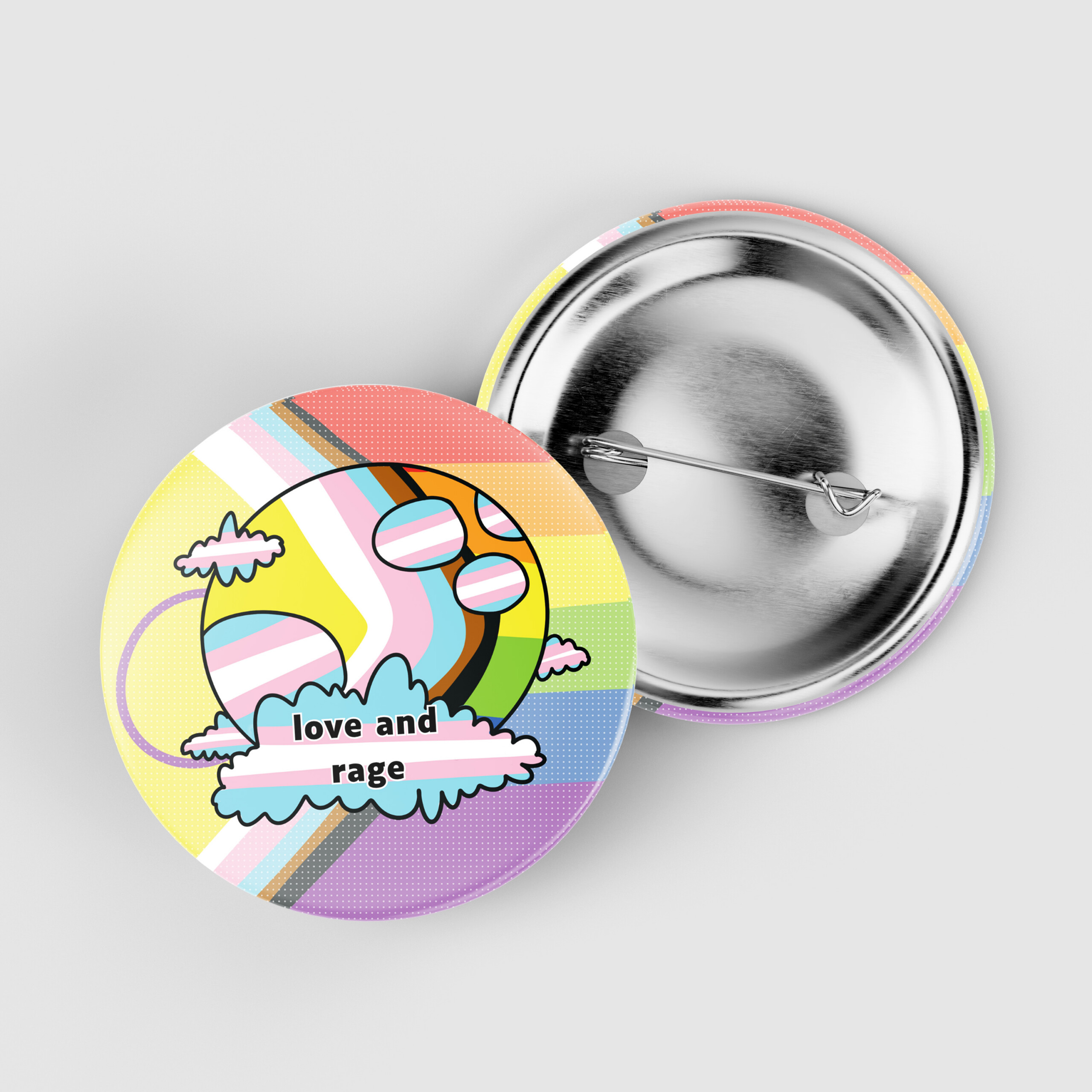 Badge - Love and rage - Trans – Image 2