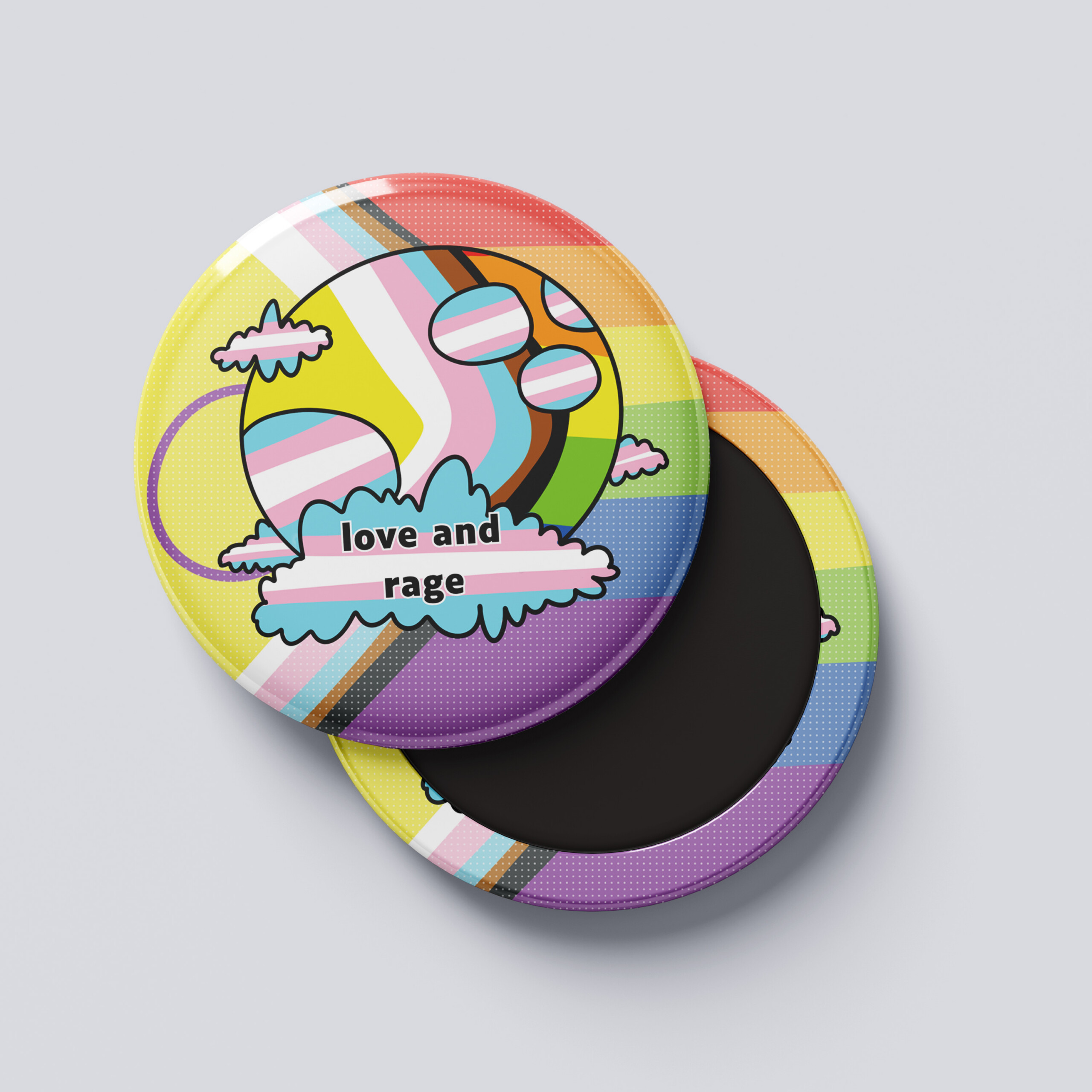 Badge - Love and rage - Trans – Image 3