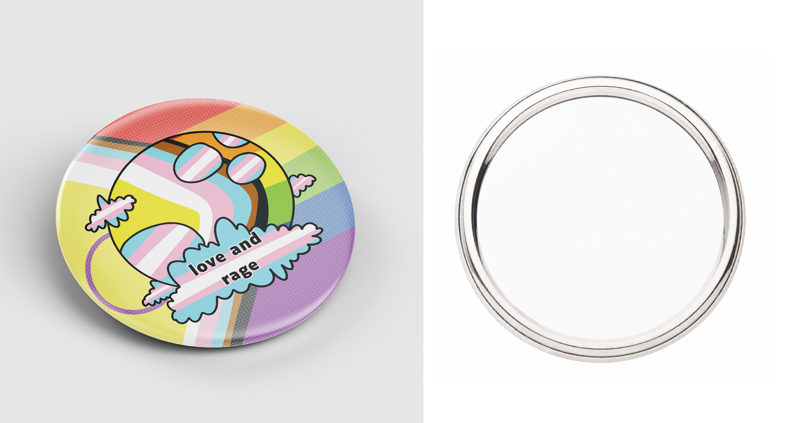 Badge - Love and rage - Trans – Image 4