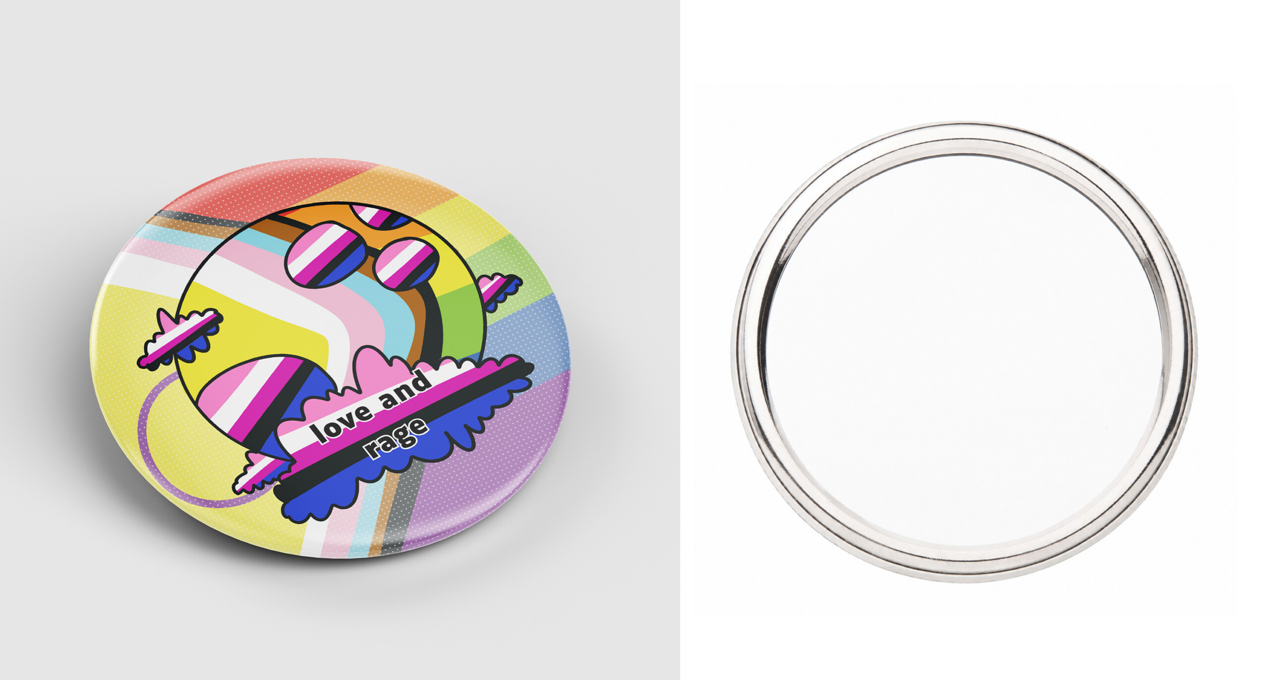 Badge - Love and rage - Genderfluid – Image 4