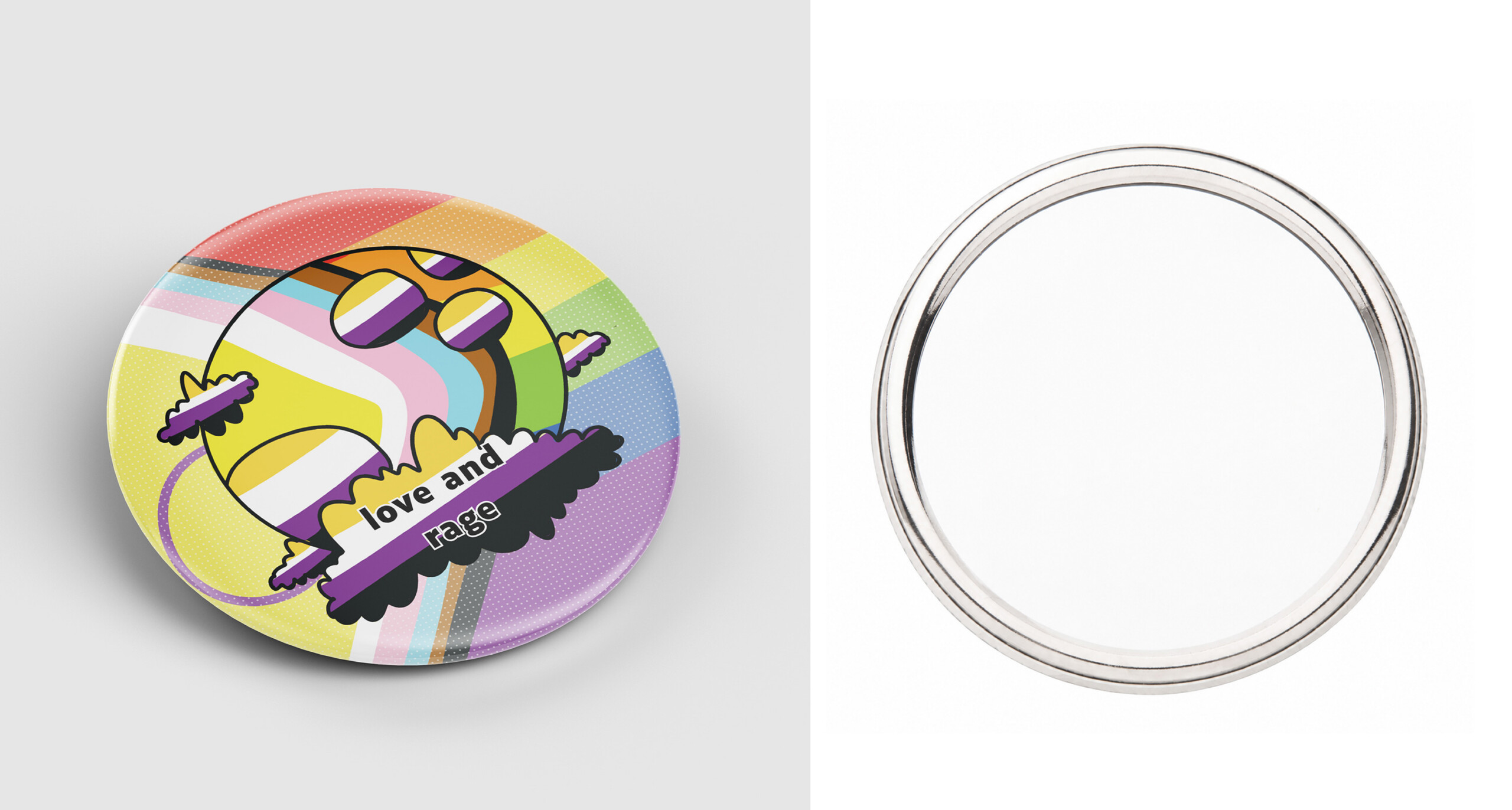 Badge - Love and rage - Non-binaire – Image 4